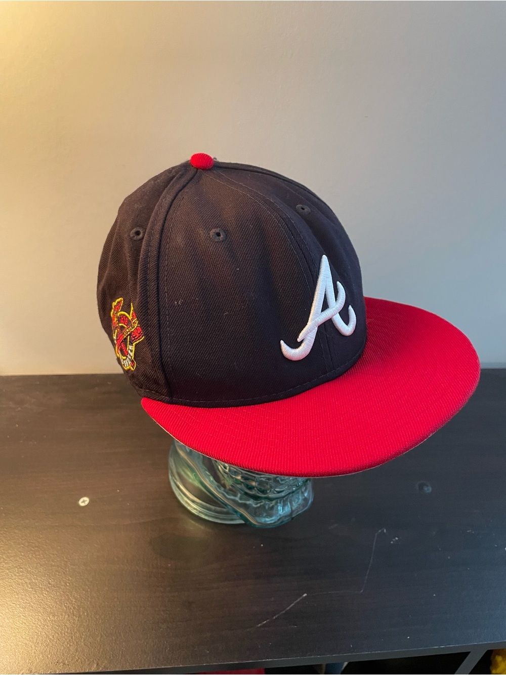 New Era Black Crown Red Brim Atlanta-Style 'A' Cap